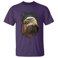 Funny American Flag Bald Eagle Patriotic 4th of July T Shirt - Wonder Print Shop