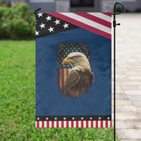Funny American Flag Bald Eagle Patriotic 4th of July Patriotic Garden Flag