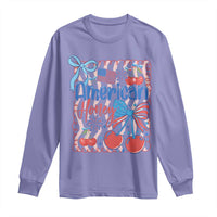 Funny 4th Of July American Honey Long Sleeve Shirt USA Independence Day Coquette - Wonder Print Shop