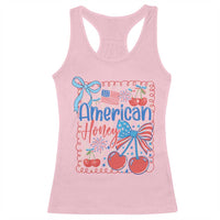 Funny 4th Of July American Honey Racerback Tank Top USA Independence Day Coquette - Wonder Print Shop