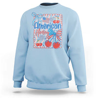 Funny 4th Of July American Honey Sweatshirt USA Independence Day Coquette - Wonder Print Shop