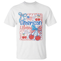 Funny 4th Of July American Honey T Shirt USA Independence Day Coquette - Wonder Print Shop