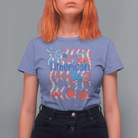 Funny 4th Of July American Honey T Shirt For Women USA Independence Day Coquette - Wonder Print Shop