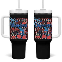 Funny 4th Of July American Honey Tumbler With Handle USA Independence Day Coquette - Wonder Print Shop