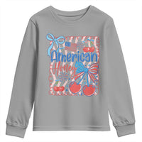 Funny 4th Of July American Honey Youth Sweatshirt USA Independence Day Coquette - Wonder Print Shop