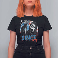 Funny Killing It Since 1776 T Shirt For Women Horror Movie 4th Of July USA Ghost - Wonder Print Shop