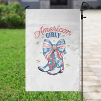 Funny 4th Of July Country Cowgirl Garden Flag American Girly Western Cowboy Boots - Wonder Print Shop