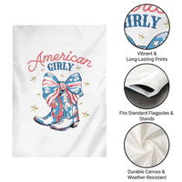 Funny 4th Of July Country Cowgirl Garden Flag American Girly Western Cowboy Boots - Wonder Print Shop