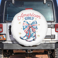 Funny 4th Of July Country Cowgirl Spare Tire Cover American Girly Western Cowboy Boots - Wonder Print Shop