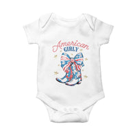 Funny 4th Of July Country Cowgirl Baby Onesie American Girly Western Cowboy Boots - Wonder Print Shop
