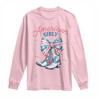 Funny 4th Of July Country Cowgirl Long Sleeve Shirt American Girly Western Cowboy Boots - Wonder Print Shop
