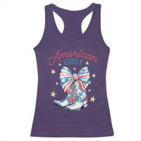 Funny 4th Of July Country Cowgirl Racerback Tank Top American Girly Western Cowboy Boots - Wonder Print Shop