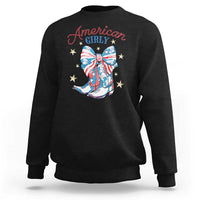 Funny 4th Of July Country Cowgirl Sweatshirt American Girly Western Cowboy Boots - Wonder Print Shop