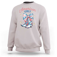 Funny 4th Of July Country Cowgirl Sweatshirt American Girly Western Cowboy Boots - Wonder Print Shop