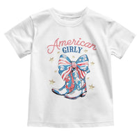 Funny 4th Of July Country Cowgirl Toddler T Shirt American Girly Western Cowboy Boots - Wonder Print Shop