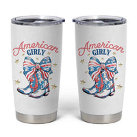 Funny 4th Of July Country Cowgirl Tumbler Cup American Girly Western Cowboy Boots - Wonder Print Shop
