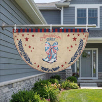 Funny 4th Of July Country Cowgirl Patriotic Fan Flag American Girly Western Cowboy Boots