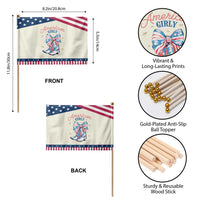 Funny 4th Of July Country Cowgirl Patriotic Handheld Flag American Girly Western Cowboy Boots