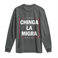 Funny Chinga La Migra Long Sleeve Shirt Star Stripes - Wonder Print Shop