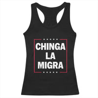 Funny Chinga La Migra Racerback Tank Top Star Stripes - Wonder Print Shop