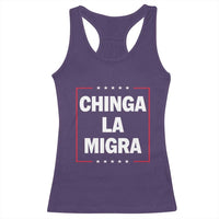 Funny Chinga La Migra Racerback Tank Top Star Stripes - Wonder Print Shop