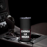 Funny Chinga La Migra Skinny Tumbler Star Stripes - Wonder Print Shop