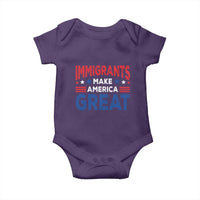 Funny Immigrants Make America Great Baby Onesie Stars Stripes - Wonder Print Shop
