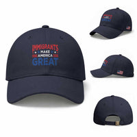 Funny Immigrants Make America Great Baseball Cap Stars Stripes