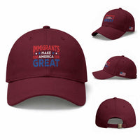 Funny Immigrants Make America Great Baseball Cap Stars Stripes