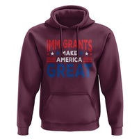 Funny Immigrants Make America Great Hoodie Stars Stripes - Wonder Print Shop