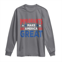 Funny Immigrants Make America Great Long Sleeve Shirt Stars Stripes - Wonder Print Shop