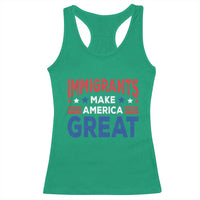 Funny Immigrants Make America Great Racerback Tank Top Stars Stripes - Wonder Print Shop