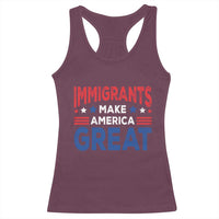 Funny Immigrants Make America Great Racerback Tank Top Stars Stripes - Wonder Print Shop