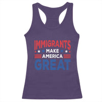 Funny Immigrants Make America Great Racerback Tank Top Stars Stripes - Wonder Print Shop