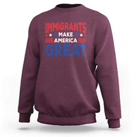 Funny Immigrants Make America Great Sweatshirt Stars Stripes - Wonder Print Shop