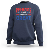 Funny Immigrants Make America Great Sweatshirt Stars Stripes - Wonder Print Shop