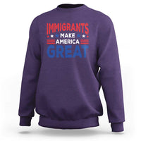 Funny Immigrants Make America Great Sweatshirt Stars Stripes - Wonder Print Shop