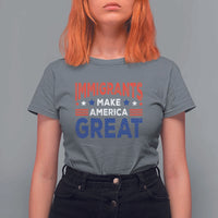 Funny Immigrants Make America Great T Shirt For Women Stars Stripes - Wonder Print Shop