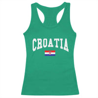 Croatia Hrvatska Flag Zagreb Croatian Jersey Retro Racerback Tank Top