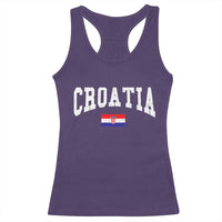 Croatia Hrvatska Flag Zagreb Croatian Jersey Retro Racerback Tank Top
