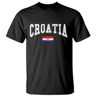 Croatia Hrvatska Flag Zagreb Croatian Jersey Retro T Shirt