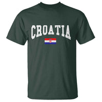 Croatia Hrvatska Flag Zagreb Croatian Jersey Retro T Shirt