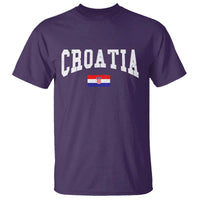 Croatia Hrvatska Flag Zagreb Croatian Jersey Retro T Shirt