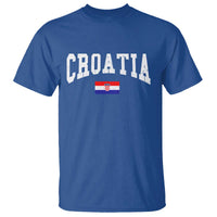 Croatia Hrvatska Flag Zagreb Croatian Jersey Retro T Shirt