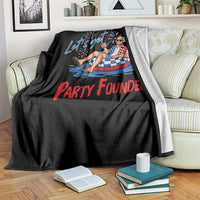George Washington 4th of July Pool Party Throw Blanket Let's Get This Party Founded