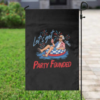 George Washington 4th of July Pool Party Garden Flag Let's Get This Party Founded