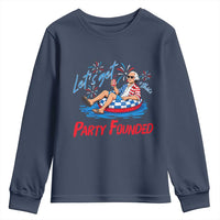 George Washington 4th of July Pool Party Youth Sweatshirt Let's Get This Party Founded