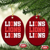 England Lions Soccer English Pride Ceramic Ornament