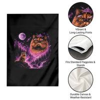 Princess Cat Howling To The Moon Vintage 90s Nature Garden Flag