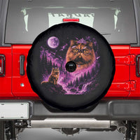 Princess Cat Howling To The Moon Vintage 90s Nature Spare Tire Cover